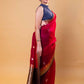Maroon & Black Kadhua Weaving Organza Silk Saree