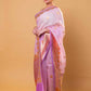 Lavender Meenakari Kadhua Organza Silk Saree
