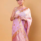 Lavender Meenakari Kadhua Organza Silk Saree