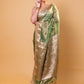 Pista Green Embellished Lace Pure Soft Tissue Silk Saree