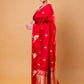 Red Nita Ambani Embellished Raw Mango Silk Saree