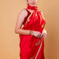 Red Nita Ambani Embellished Raw Mango Silk Saree