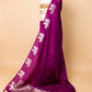 Purple Elephant Weaving Fancy Silk Saree