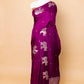 Purple Elephant Weaving Fancy Silk Saree