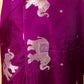 Purple Elephant Weaving Fancy Silk Saree