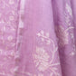 Lavender Pure Linen Embroidered Suit