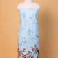 Sky Blue Floral Digital Print Chanderi Suit