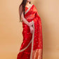 Red Pure Tissue Silk Saree With Embroidery Border