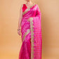 Rani Sona Rupa Stripe Organza Silk Saree With Embellished Border