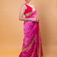 Rani Sona Rupa Stripe Organza Silk Saree With Embellished Border