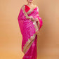 Rani Sona Rupa Stripe Organza Silk Saree With Embellished Border