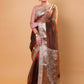 Red & Green Dhup Chav Embellished Lace Pure Tissue Silk Saree