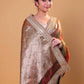 Red & Green Dhup Chav Embellished Lace Pure Tissue Silk Saree
