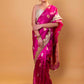 Rani Pink Pure Tissue Silk Saree With Embroidery Border