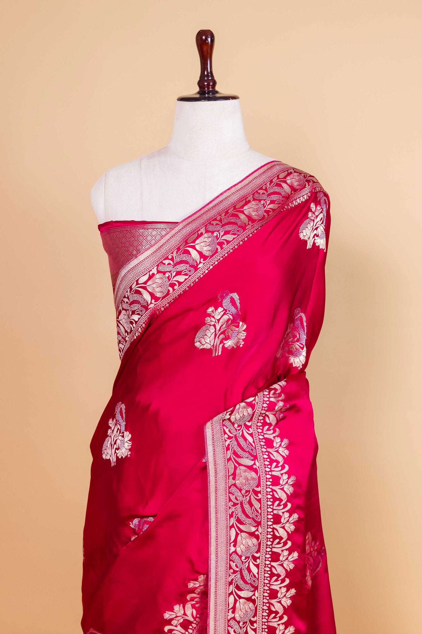 Rani Sona Rupa Weaving Satin Silk Saree