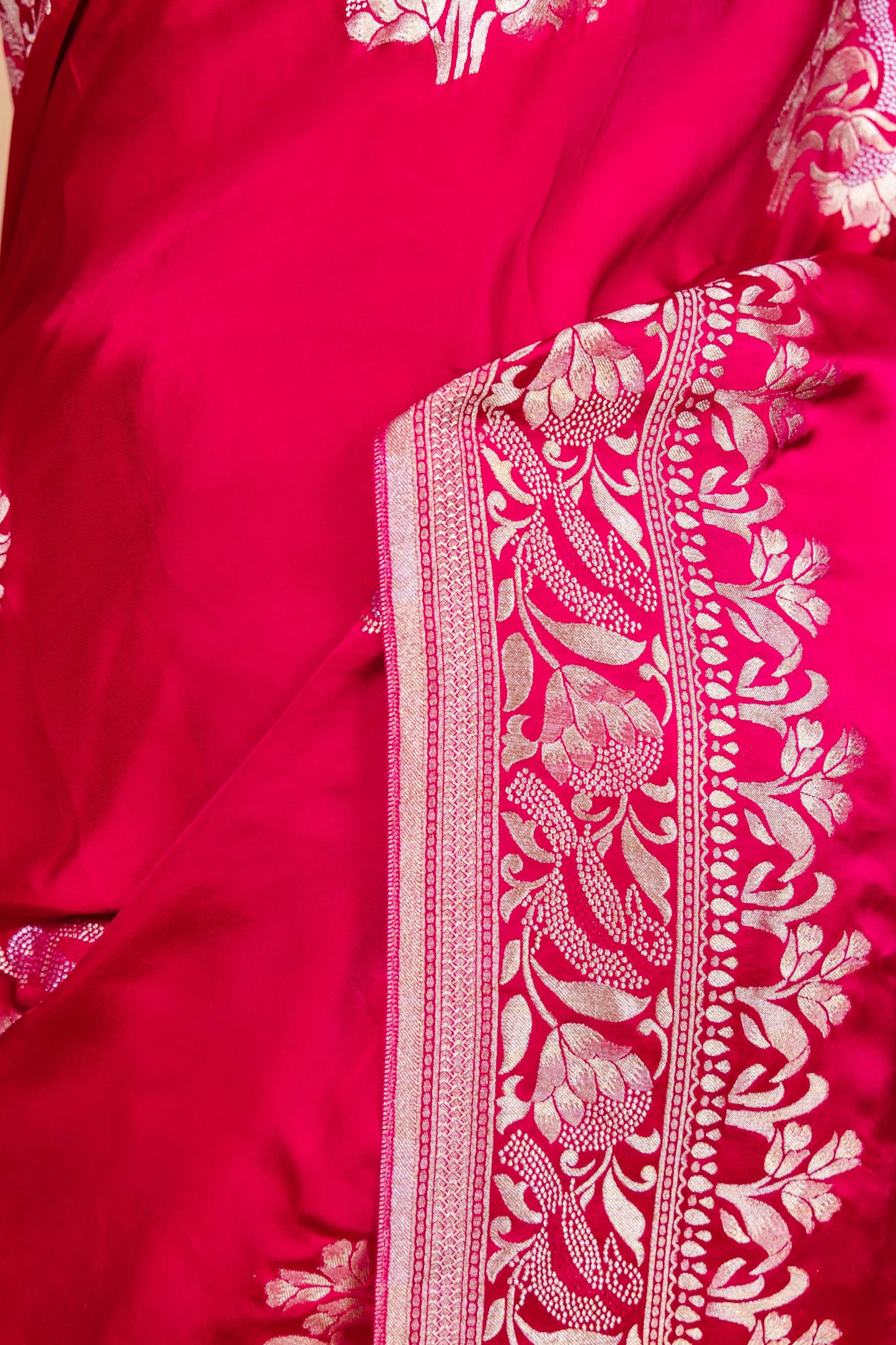 Rani Sona Rupa Weaving Satin Silk Saree