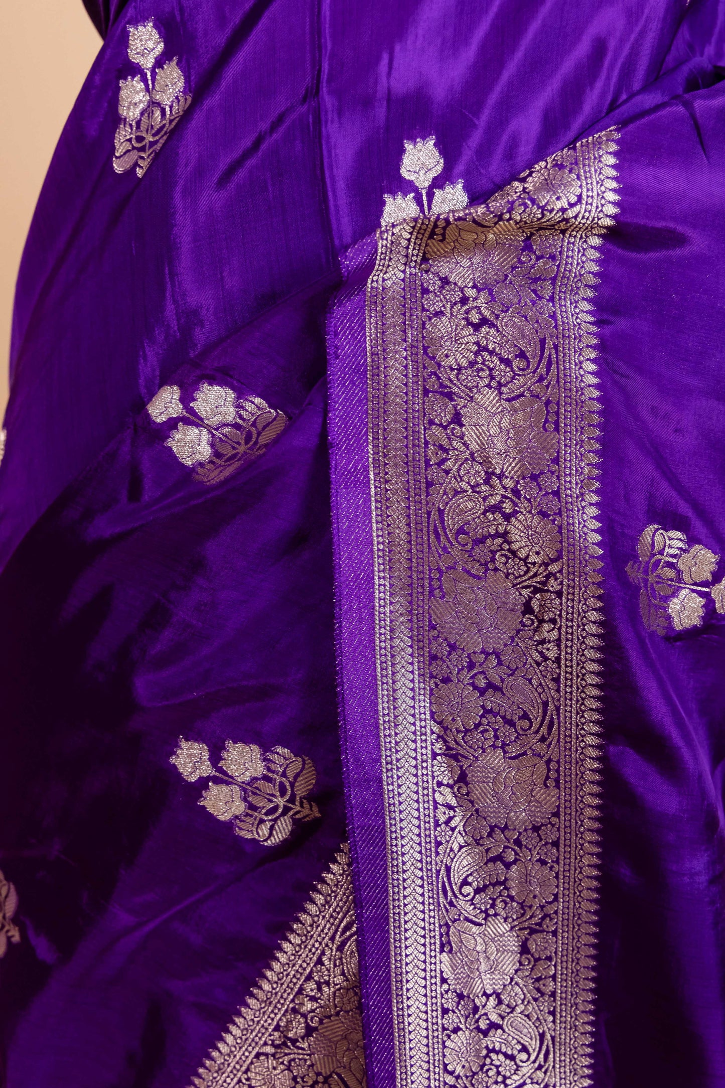 Purple Sona Rupa Fancy Silk Saree