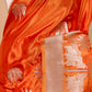 Orange Pichwai Weaving Fancy Silk Saree