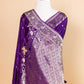 Purple Bird Motif Fancy Silk Saree