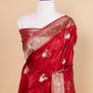 Red Duck Weaving Fancy Silk Saree