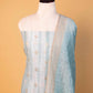 Sea Green Zari Woven Linen Silk Suit