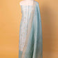 Sea Green Zari Woven Linen Silk Suit