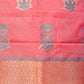 Flamingo Pink  Floral Weaving Chanderi Suit