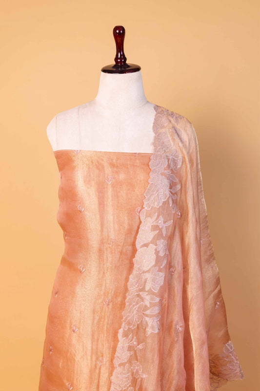 Metallic Gold Pure Tissue Silk Suit
