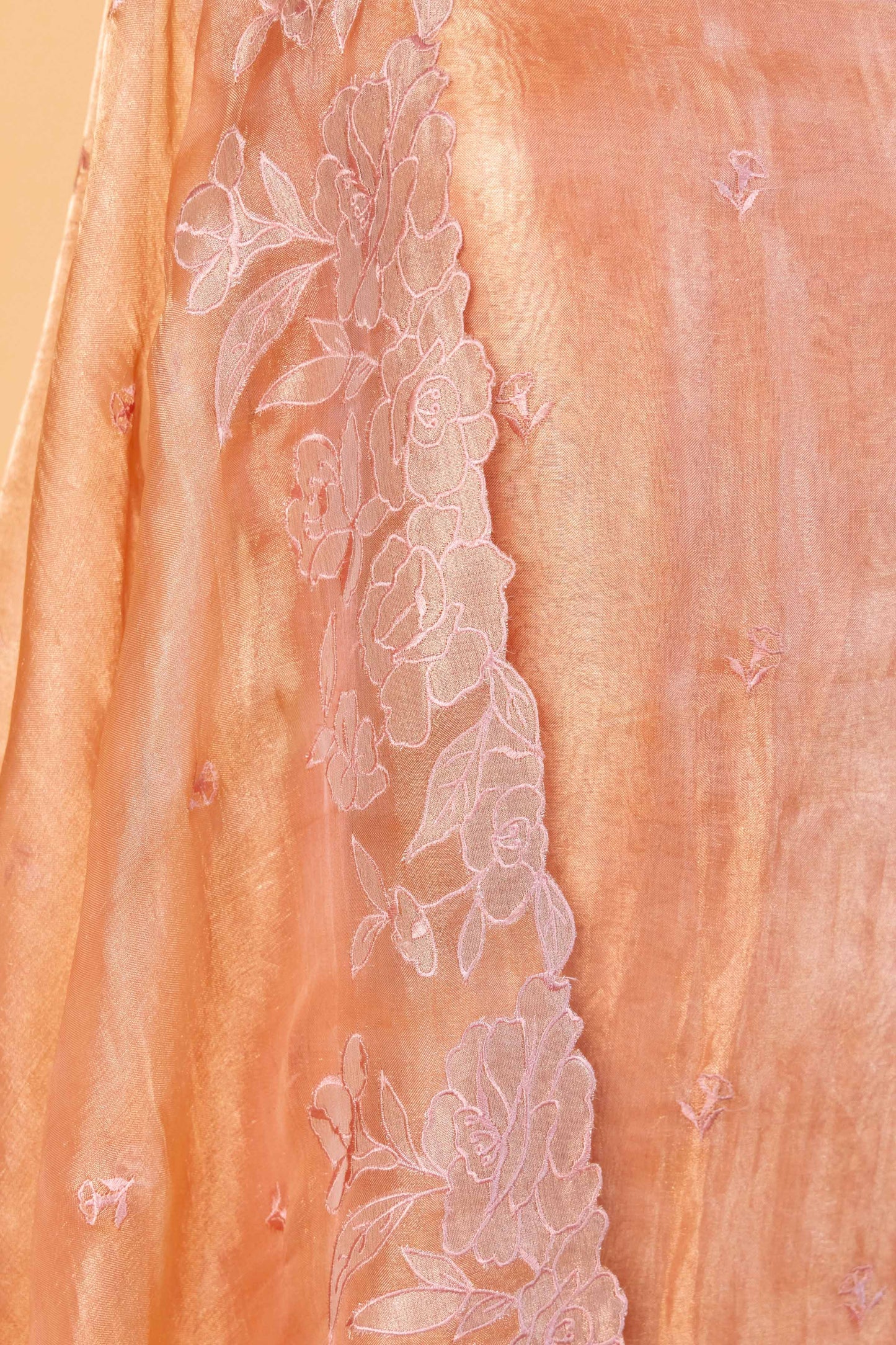 Metallic Gold Pure Tissue Silk Suit