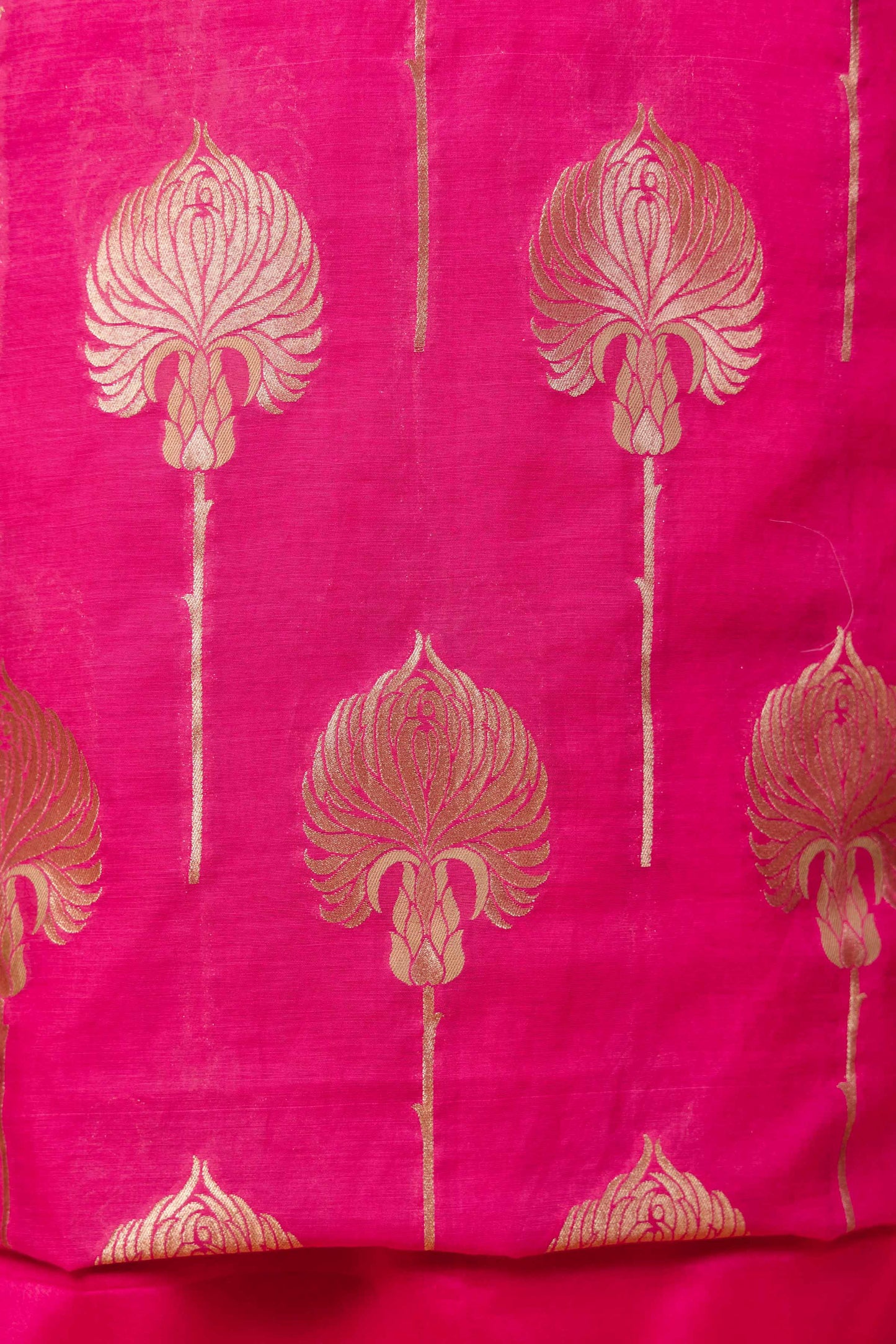 Hot Pink  Floral Weaving Chanderi Suit