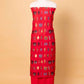 Red  Floral Weaving Chanderi Suit