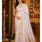 White With Gold Ada Weaving Katan Banarasi Silk Saree