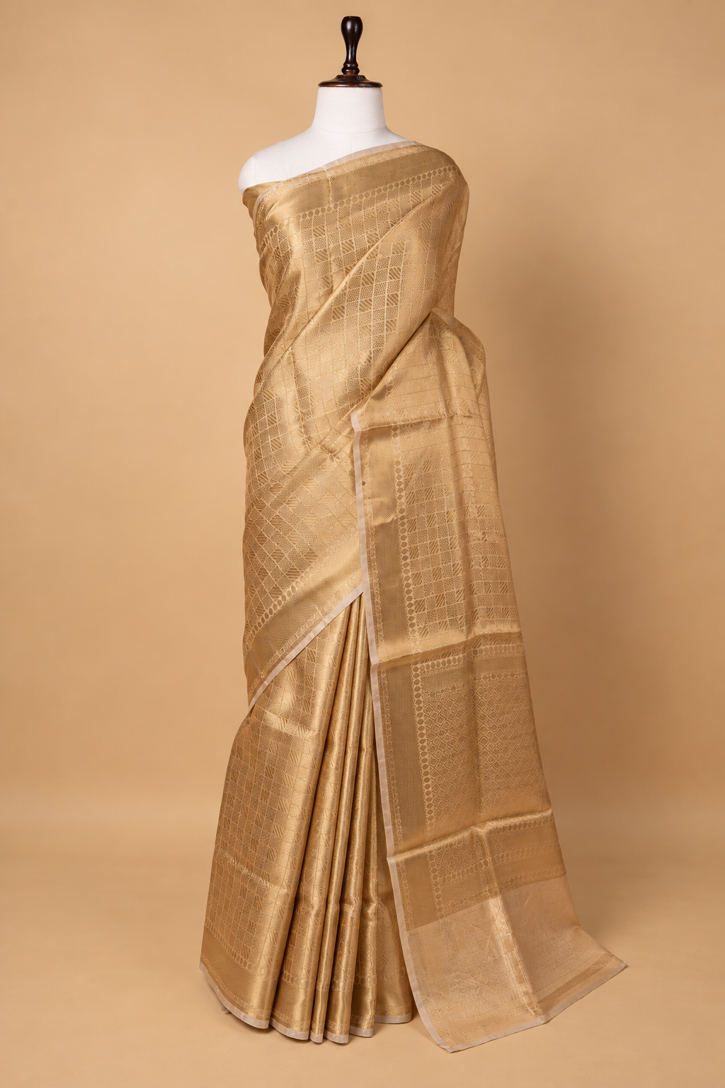 Golden Tissue Weaving Pure Silk Saree