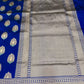Nita Ambani Royal Blue Katan Silk Saree