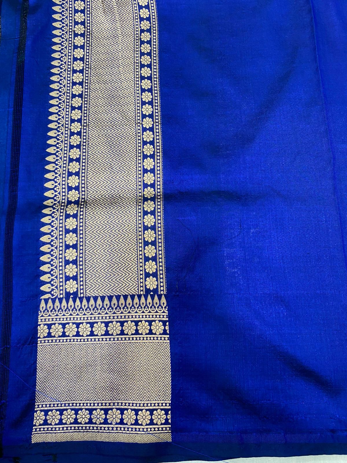 Nita Ambani Royal Blue Katan Silk Saree