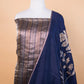 Royal Blue Applique Puna Silk Suit