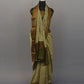 Beige With Green Polka Dot Chanderi Banarasi Silk
