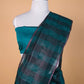 Rama Green Checks weaving Pure Linen Saree