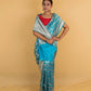 Ocean Blue Uppada Katan Banarasi Silk Saree