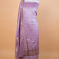 Lavender  Embroidered Tussar Silk Suit