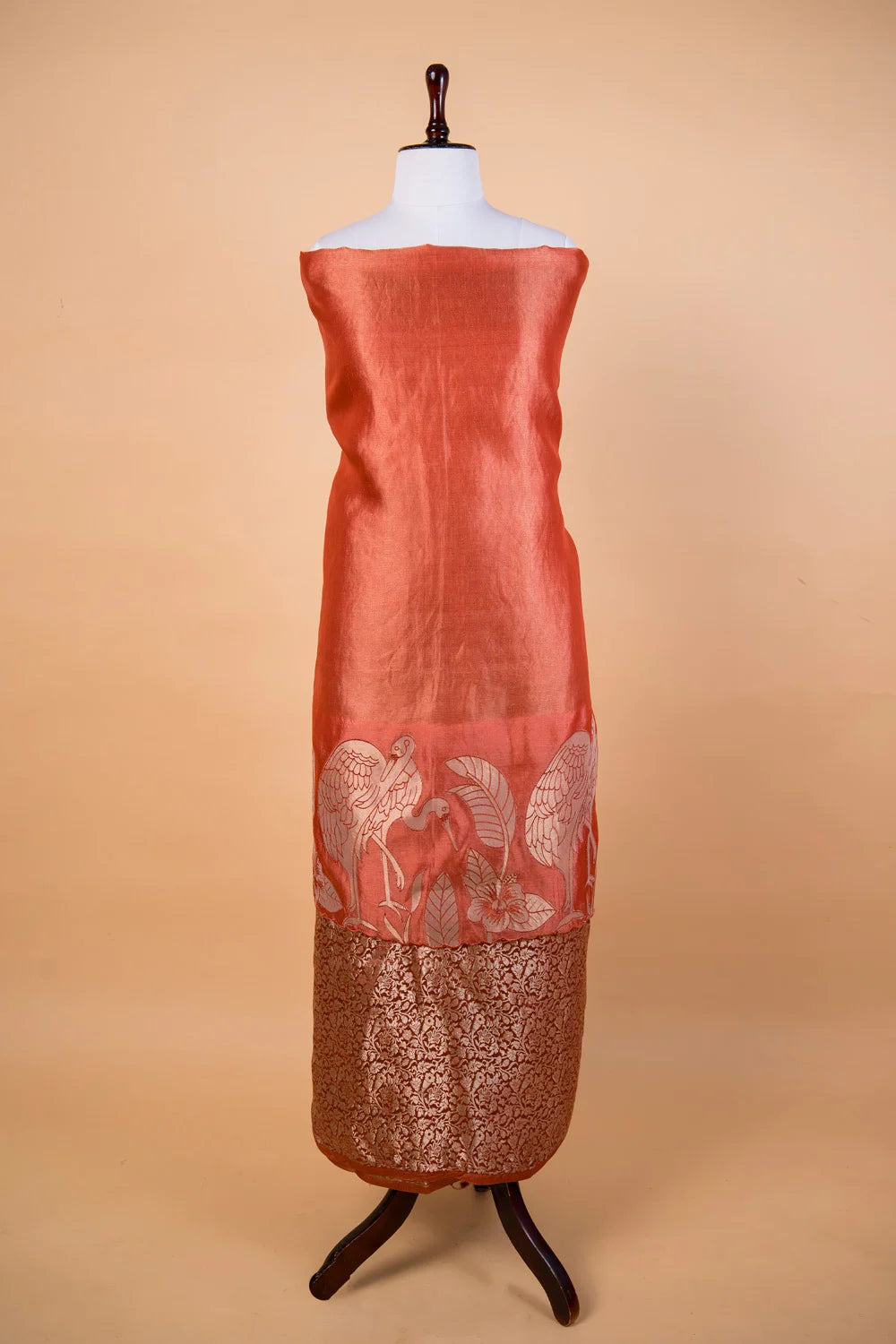 Rust Tissue Applique Puna Silk Co-ords