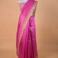 Baby Pink Handloom Raw Silk Saree