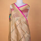 Mehndi Green Handwoven Tissue Net Saree