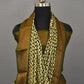 Beige With Green Polka Dot Chanderi Banarasi Silk