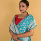 Ocean Blue Uppada Katan Banarasi Silk Saree