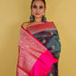 Bottle Green Rani Kadhua Katan Banarasi Silk Saree
