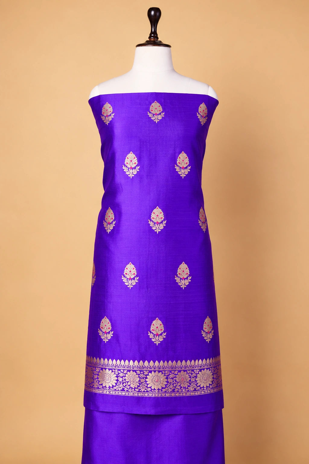 Violet Puna Silk Weaving Co-ord Set