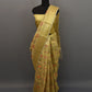 Metallic Golden Floral Tissue Fancy Banarasi Saree