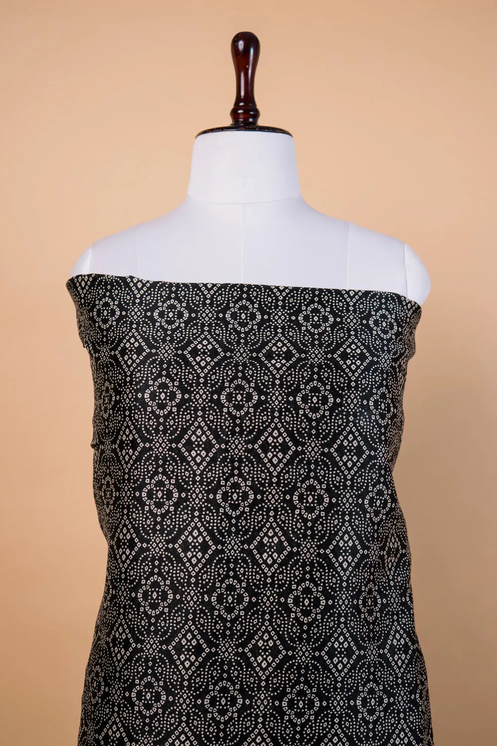 Black Cotton Printed Suit