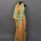 Water Gold Sea Green Patta Border Tissue Banarasi Silk Saree